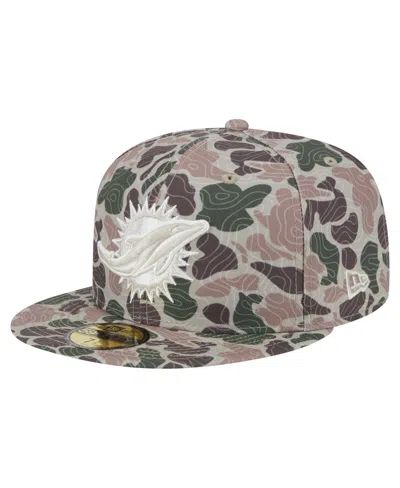 New Era Men's Camo Miami Dolphins Geo 59fifty Fitted Hat