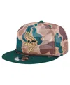 New Era Men's Camo Minnesota Vikings Duck Camo 9fifty Snapback Hat In Green