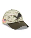 New Era Men's Camo/dark Green Detroit Lions 2025 Salute To Service 39thirty Flex Hat In Green