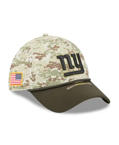 New Era Men's Camo/dark Green New York Giants 2025 Salute To Service 39thirty Flex Hat