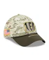 New Era Men's Camo/dark Green/dark Green Cincinnati Bengals 2025 Salute To Service 39thirty Flex Hat In Gray