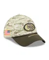 New Era Men's Camo/dark Green/dark Green San Francisco 49ers 2025 Salute To Service 39thirty Flex Hat In Green