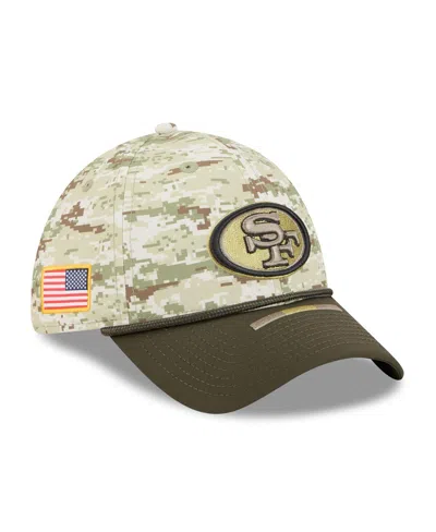 New Era Men's Camo/dark Green/dark Green San Francisco 49ers 2025 Salute To Service 39thirty Flex Hat