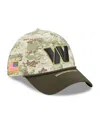New Era Men's Camo/dark Green/dark Green Washington Commanders 2025 Salute To Service 39thirty Flex Hat In Green
