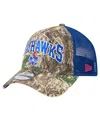 New Era Men's Camo/royal Kansas Jayhawks 9forty A-frame Adjustable Hat In Camo,royal