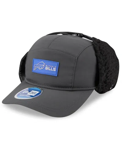 New Era Men's Charcoal Buffalo Bills 2025 Sideline Cold Weather Runner Dog Ear Adjustable Hat In Gray