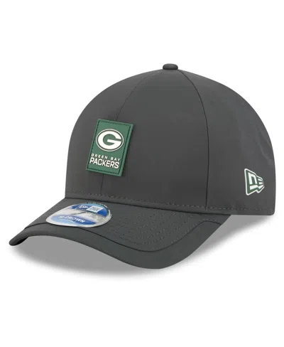 New Era Men's Charcoal Green Bay Packers 2025 Sideline Cold Weather 9forty M-crown Adjustable Hat In Gray