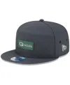 New Era Men's Charcoal Green Bay Packers 2025 Sideline Cold Weather Split Panel 9fifty Snapback Hat In Gray