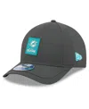 New Era Men's Charcoal Miami Dolphins 2025 Sideline Cold Weather 9forty M-crown Adjustable Hat In Gray