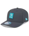 New Era Men's Charcoal Miami Dolphins 2025 Sideline Cold Weather 9seventy Adjustable Hat In Black
