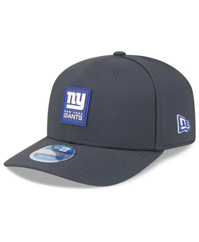 New Era Men's Charcoal New York Giants 2025 Sideline Cold Weather 9seventy Adjustable Hat In Blue