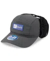 New Era Men's Charcoal New York Giants 2025 Sideline Cold Weather Runner Dog Ear Adjustable Hat In Black