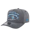 New Era Men's Charcoal Orlando Magic Throwback Washed Pre-curved 9fifty Snapback Hat