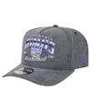 New Era Men's Charcoal Sacramento Kings Throwback Washed Pre-curved 9fifty Snapback Hat