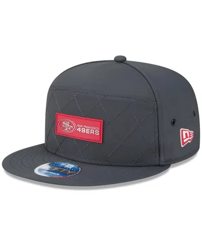 New Era Men's Charcoal San Francisco 49ers 2025 Sideline Cold Weather Split Panel 9fifty Snapback Hat In Gray