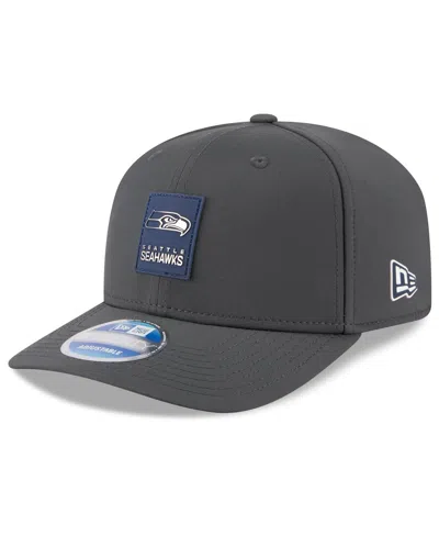 New Era Men's Charcoal Seattle Seahawks 2025 Sideline Cold Weather 9seventy Adjustable Hat In Black