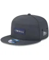 New Era Men's Charcoal Seattle Seahawks 2025 Sideline Cold Weather Split Panel 9fifty Snapback Hat In Black