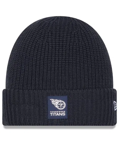 New Era Men's Charcoal Tennessee Titans 2025 Sideline Cold Weather Cuffed Knit Hat In Gray