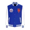New Era Men's College Jacket Mlb Wordmark Varsity Jacket Neymet In Bright Royal