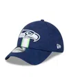 New Era Men's College Navy Seattle Seahawks 2024 Sideline 39thirty Flex Hat In College Navy