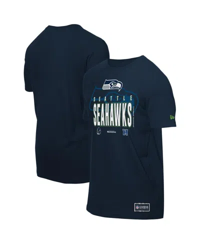 New Era Men's College Navy Seattle Seahawks 2025 Nfl Training Camp T-shirt In Blue