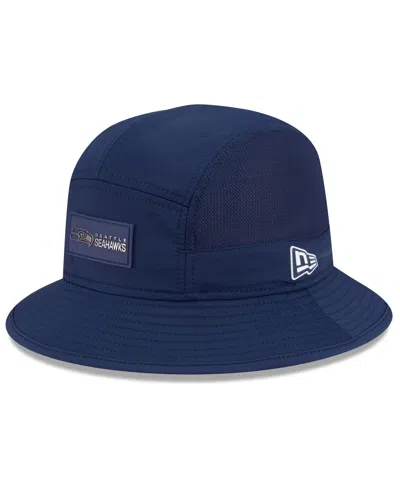 New Era Men's College Navy Seattle Seahawks 2025 Sideline Bucket Hat In Blue