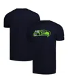New Era Men's College Navy Seattle Seahawks Camo Logo T-shirt In Navy