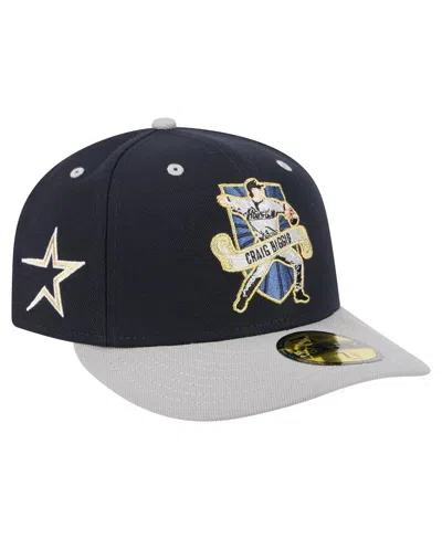 New Era Men's Craig Biggio Navy Houston Astros 59fifty Fitted Hat In Blue