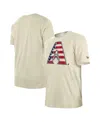 Shop New Era Men's Cream Arizona Diamondbacks 4th Of July Flag Fill T-shirt