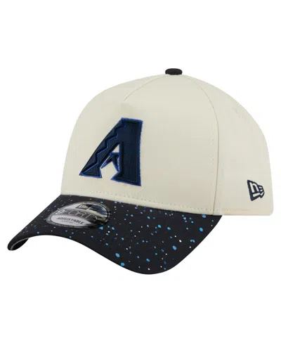 New Era Men's Cream Arizona Diamondbacks Speckle A-frame 9forty Adjustable Hat In White