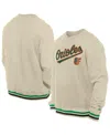 New Era Men's Cream Baltimore Orioles St. Patrick's Day Twill Pullover Sweatshirt In Cream