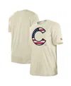 New Era Men's Cream Chicago Cubs 4th Of July Flag Fill T-shirt In Cream