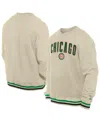 New Era Men's Cream Chicago Cubs St. Patrick's Day Twill Pullover Sweatshirt In Cream