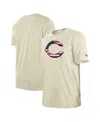 New Era Men's Cream Cincinnati Reds 4th Of July Flag Fill T-shirt In Cream
