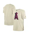 Shop New Era Men's Cream Los Angeles Angels 4th Of July Flag Fill T-shirt