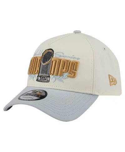 New Era Men's Cream Los Angeles Dodgers 2024 World Series Champions Parade Takedown A-frame 9forty Adjustabl In White