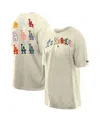 New Era Men's Cream New York Yankees Ransom Note Oversized T-shirt In White