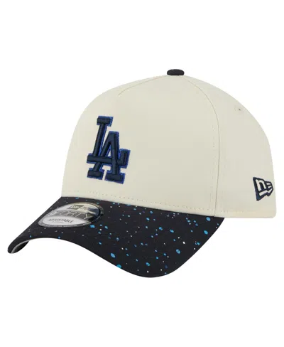 New Era Men's Cream Los Angeles Dodgers Speckle A-frame 9forty Adjustable Hat In White