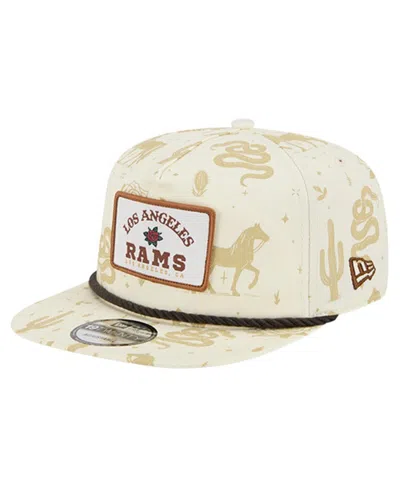 New Era Men's Cream Los Angeles Rams Desert Rose 19twenty Adjustable Hat In Neutral