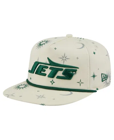 New Era Men's Cream New York Jets Celestial Golfer Adjustable Hat