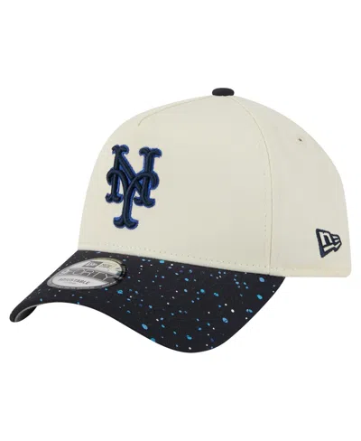New Era Men's Cream New York Mets Speckle A-frame 9forty Adjustable Hat In White