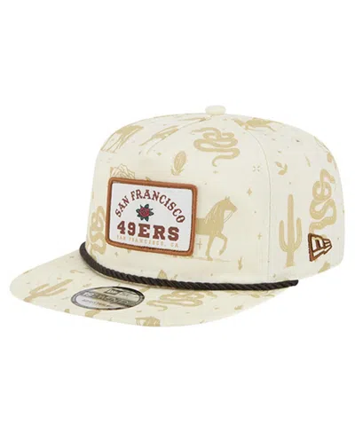New Era Men's Cream San Francisco 49ers Desert Rose 19twenty Adjustable Hat In Yellow