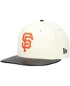 Shop New Era Men's Cream San Francisco Giants Game Night Leather Visor 59fifty Fitted Hat
