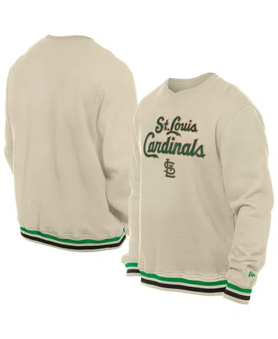 New Era Men's Cream St. Louis Cardinals St. Patrick's Day Twill Pullover Sweatshirt