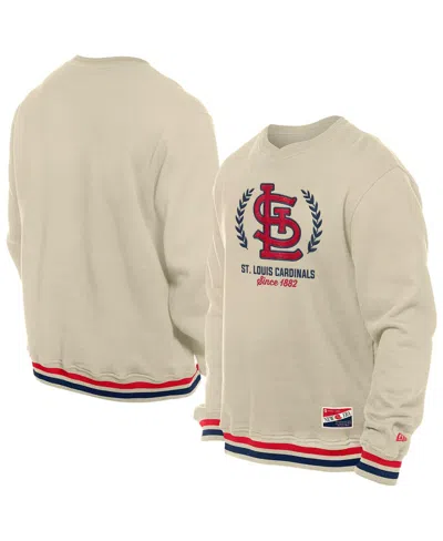 New Era Men's Cream St. Louis Cardinals Throwback Pullover Sweatshirt