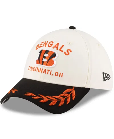 NEW ERA MEN'S CREAM/BLACK CINCINNATI BENGALS 2025 NFL DRAFT 39THIRTY FLEX HAT