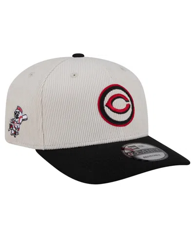 New Era Men's Cream/black Cincinnati Reds Loyal 9seventy Adjustable Hat In Neutral