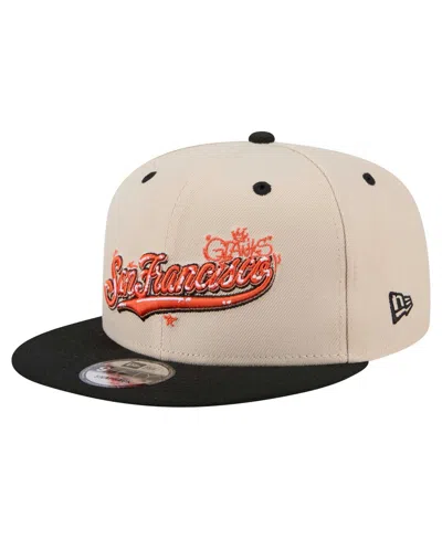 New Era Men's Cream/black San Francisco Giants Team Art 9fifty Snapback Hat In Multi