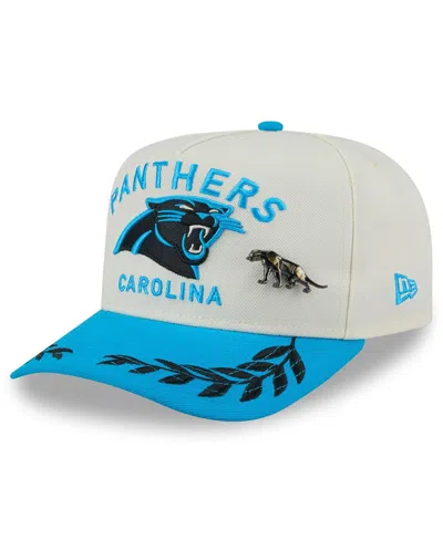 New Era Men's Cream/blue Carolina Panthers 2025 Nfl Draft A-frame 59fifty Fitted Hat In Multi