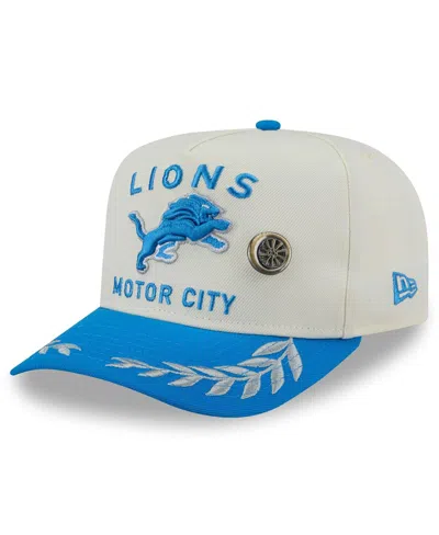 New Era Men's Cream/blue Detroit Lions 2025 Nfl Draft A-frame 59fifty Fitted Hat In Multi